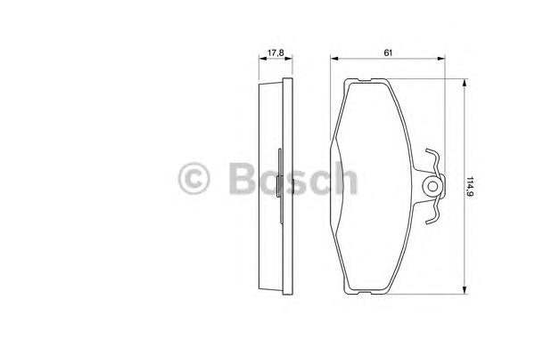 Комплект тормозных колодок, дисковый тормоз BOSCH
