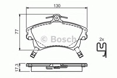 Комплект тормозных колодок, дисковый тормоз BOSCH 0 986 424 541