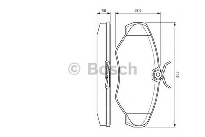 Комплект тормозных колодок, дисковый тормоз BOSCH 0 986 424 636