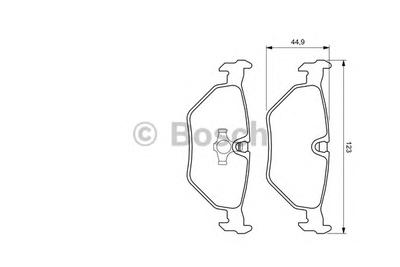 Комплект тормозных колодок, дисковый тормоз BOSCH 0 986 424 667