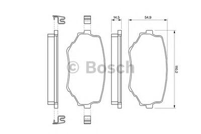 Комплект тормозных колодок, дисковый тормоз BOSCH 0 986 424 669