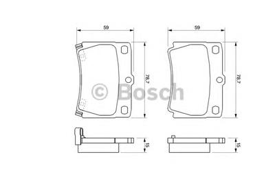 Комплект тормозных колодок, дисковый тормоз BOSCH 0 986 424 711