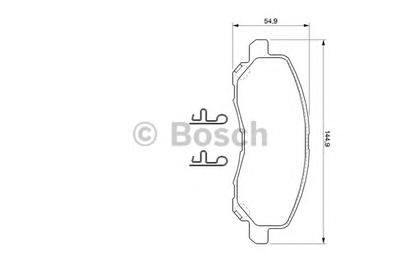 Комплект тормозных колодок, дисковый тормоз BOSCH 0 986 424 716