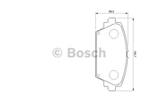 Комплект тормозных колодок, дисковый тормоз BOSCH