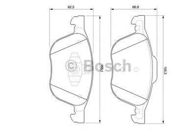 Комплект тормозных колодок, дисковый тормоз BOSCH 0 986 424 794