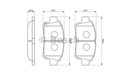 Комплект тормозных колодок, дисковый тормоз BOSCH 0 986 424 803