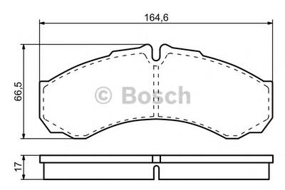 Комплект тормозных колодок, дисковый тормоз BOSCH 0 986 424 833