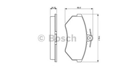 Комплект тормозных колодок, дисковый тормоз BOSCH 0 986 460 943