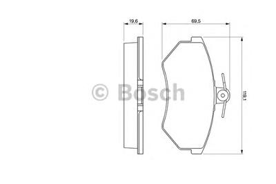 Комплект тормозных колодок, дисковый тормоз BOSCH 0 986 460 944
