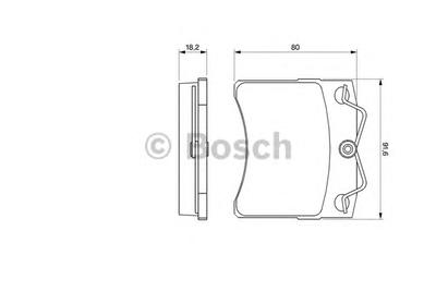 Комплект тормозных колодок, дисковый тормоз BOSCH 0 986 460 954