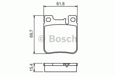 Комплект тормозных колодок, дисковый тормоз BOSCH 0 986 460 965