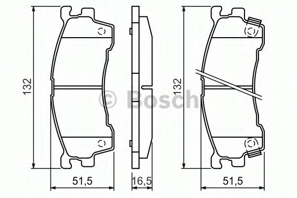 Комплект тормозных колодок, дисковый тормоз BOSCH