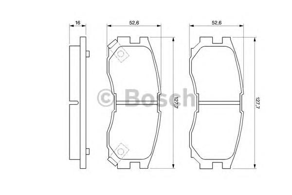 Комплект тормозных колодок, дисковый тормоз BOSCH