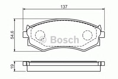 Комплект тормозных колодок, дисковый тормоз BOSCH 0 986 461 139