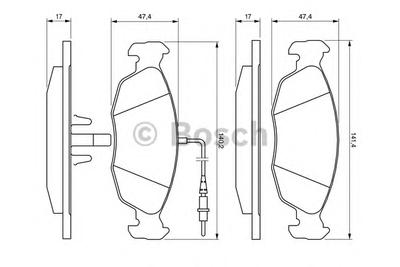 Комплект тормозных колодок, дисковый тормоз BOSCH 0 986 461 764