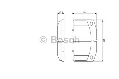 Комплект тормозных колодок, дисковый тормоз BOSCH 0 986 465 141