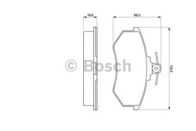 Комплект тормозных колодок, дисковый тормоз BOSCH 0 986 466 700