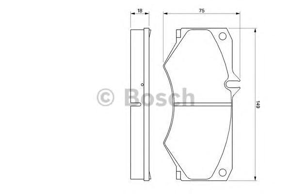 Комплект тормозных колодок, дисковый тормоз BOSCH