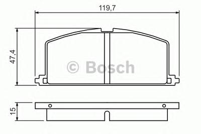 Комплект тормозных колодок, дисковый тормоз BOSCH 0 986 468 701