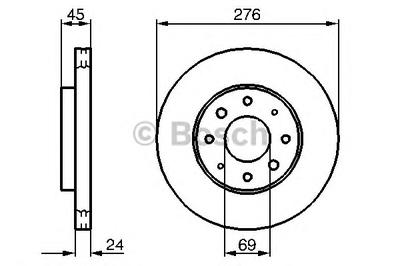 Тормозной диск BOSCH 0 986 479 140