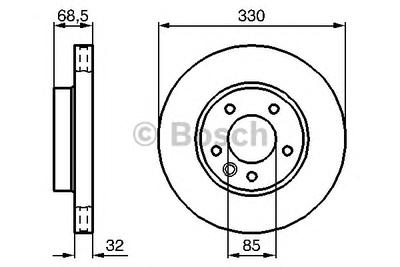 Тормозной диск BOSCH 0 986 479 250