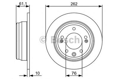 Тормозной диск BOSCH 0 986 479 508