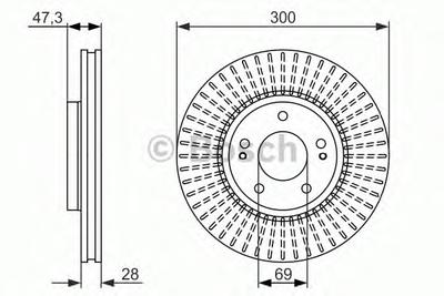 Тормозной диск BOSCH 0 986 479 595