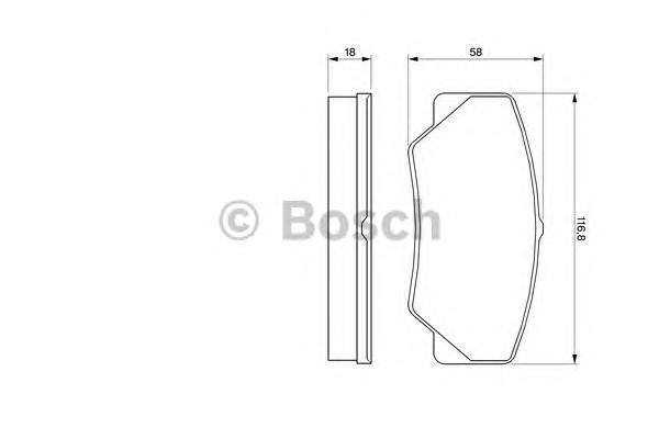 Комплект тормозных колодок, дисковый тормоз BOSCH