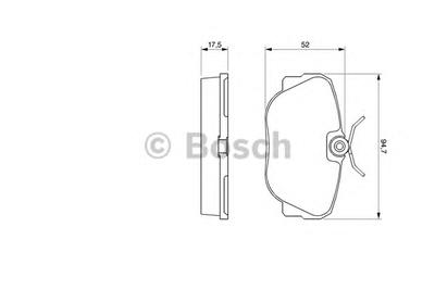 Комплект тормозных колодок, дисковый тормоз BOSCH 0 986 491 730