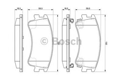 Комплект тормозных колодок, дисковый тормоз BOSCH 0 986 494 079
