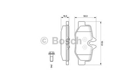 Комплект тормозных колодок, дисковый тормоз BOSCH 0 986 494 082