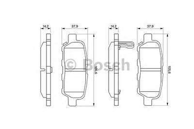 Комплект тормозных колодок, дисковый тормоз BOSCH 0 986 494 090