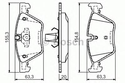Комплект тормозных колодок, дисковый тормоз BOSCH 0 986 494 118