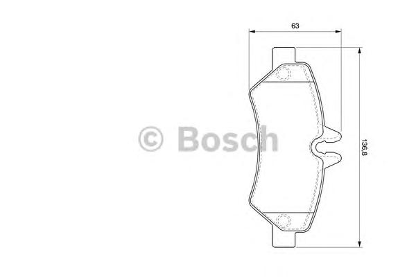 Комплект тормозных колодок, дисковый тормоз BOSCH