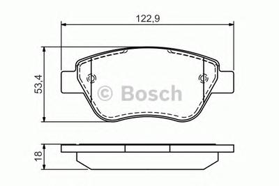 Комплект тормозных колодок, дисковый тормоз BOSCH 0 986 494 132