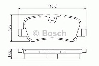 Комплект тормозных колодок, дисковый тормоз BOSCH 0 986 494 148