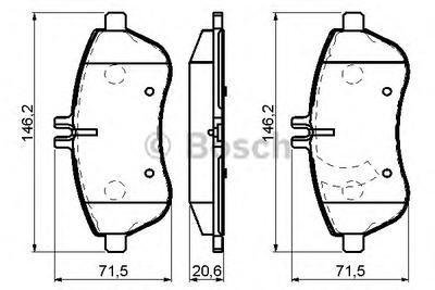 Комплект тормозных колодок, дисковый тормоз BOSCH 0 986 494 161