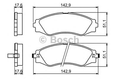 Комплект тормозных колодок, дисковый тормоз BOSCH 0 986 494 173