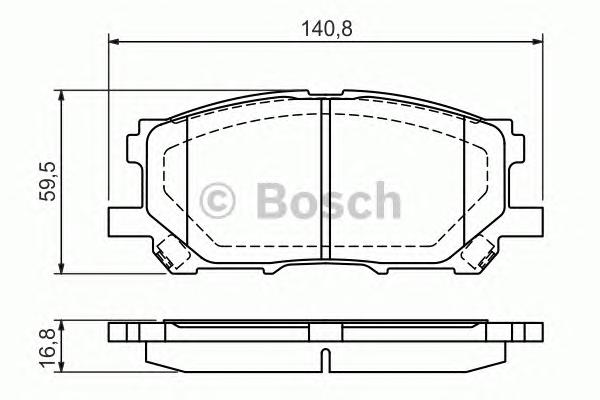 Комплект тормозных колодок, дисковый тормоз BOSCH