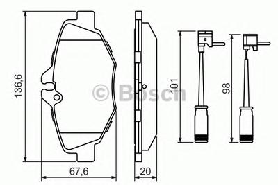 Комплект тормозных колодок, дисковый тормоз BOSCH 0 986 494 285