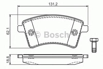 Комплект тормозных колодок, дисковый тормоз BOSCH 0 986 494 332