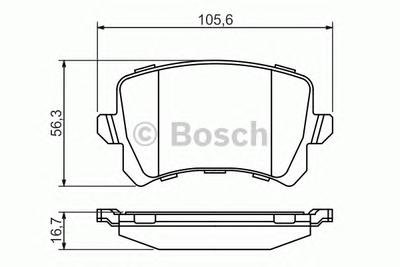 Комплект тормозных колодок, дисковый тормоз BOSCH 0 986 494 344