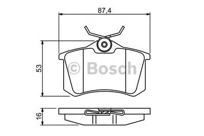 Комплект тормозных колодок, дисковый тормоз BOSCH 0 986 494 387