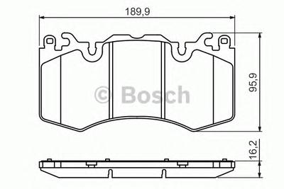 Комплект тормозных колодок, дисковый тормоз BOSCH 0 986 494 440