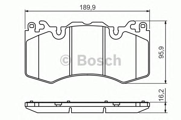 Комплект тормозных колодок, дисковый тормоз BOSCH
