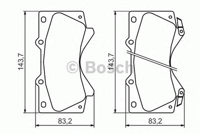 Комплект тормозных колодок, дисковый тормоз BOSCH 0 986 494 449