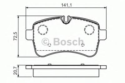 Комплект тормозных колодок, дисковый тормоз BOSCH 0 986 494 460