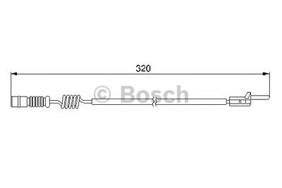 Сигнализатор, износ тормозных колодок BOSCH 1 987 474 964