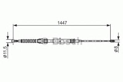Трос ручника BOSCH 1 987 477 958