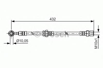 Тормозной шланг BOSCH 1 987 481 383